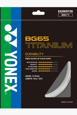 Струны для бадминтона Yonex BG65 Titanium - для мощных ударов и долговечности